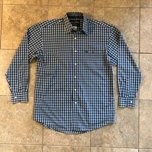 Wrangler Blue Casual Button Down Shirt NWOT